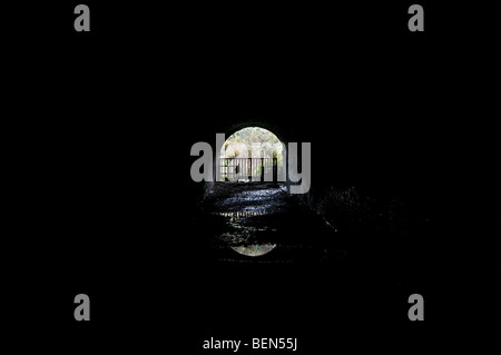 a pedestrian tunnel under the birmingham to Wolverhampton canal near dudley port Stock Photo