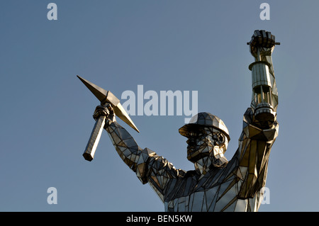 The Brownhills Miner statue, Brownhills, West Midlands, England, UK Stock Photo