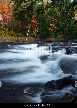 Oxtongue river. Beautiful fall nature scenery. Algonquin, Muskoka, Ontario, Canada. Stock Photo