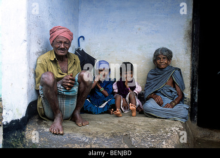 Kurumba Tribals near Silent Valley Kerala India Stock Photo