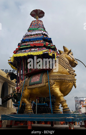 Karthigai Deepam Festival celebrated in the Tamil Month of Karthigai (November - December) begins on Uttradam day with flag Stock Photo