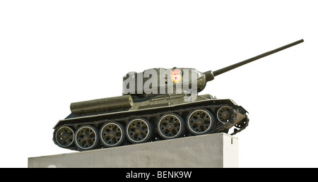 Russian tank isolated T-34 Stock Photo