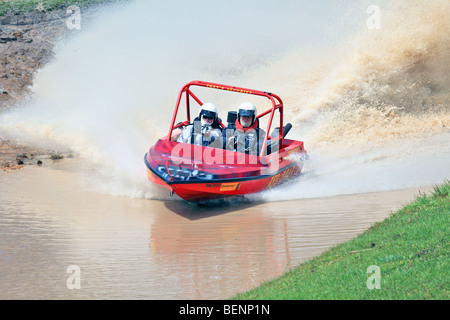 Australian Jet Sprint Boat championship timed sprint runs on enclosed course Cabarita September 2009 Stock Photo