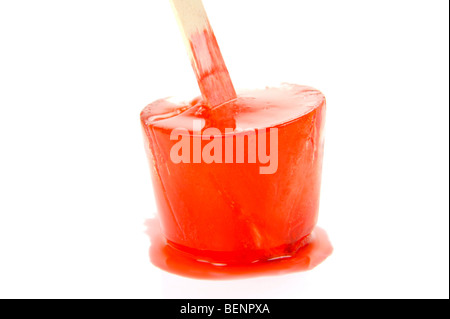 Flavored icy poles isolated against a white background Stock Photo