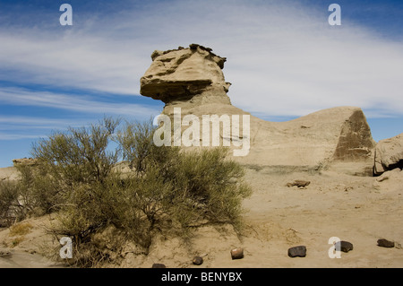 The Sphinx, Regional park of Ischigualasto, Valle de la Luna – Valley of the Moon, San Juan Province, Argentina Stock Photo