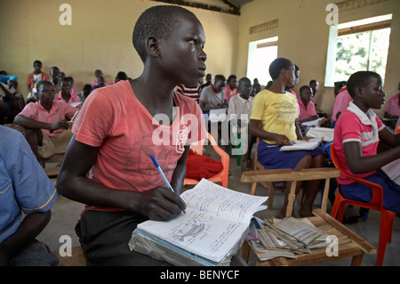 SOUTH SUDAN  Kinji government primary school, Yei. Group of children in crowded class. Stock Photo