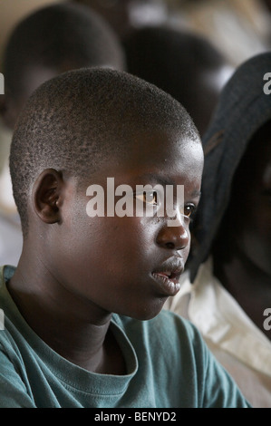 SOUTH SUDAN Kinji government primary school, Yei. Close-up of a child sitting in class. PHOTO by SEAN SPRAGUE 2008 Stock Photo