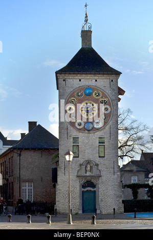 The Zimmer Tower / Zimmertoren with the Jubilee Clock in the city Lier, Belgium Stock Photo