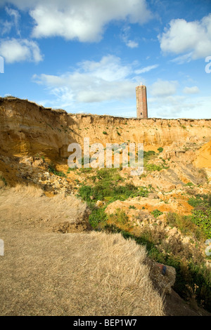 Rapid coastal erosion, Walton on the Naze, Essex, England Stock Photo