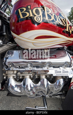 show Boss Hoss V8 powered motorcycle 502 engine customized Stock Photo