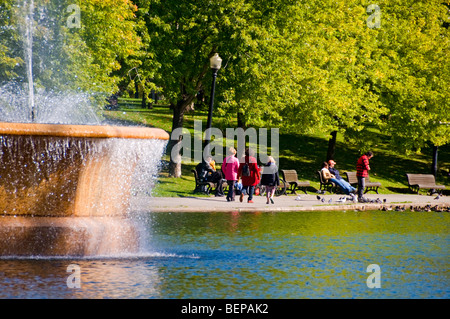 Park Lafontaine autumn Montreal Canada Stock Photo