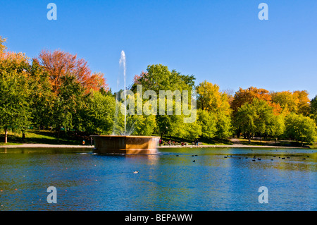 Park Lafontaine autumn Montreal Canada Stock Photo