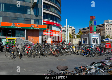 Parking for Bicycles Beijing China Stock Photo