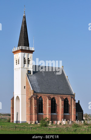 The Protestant church of the village Den Hoorn, Texel, the Netherlands Stock Photo