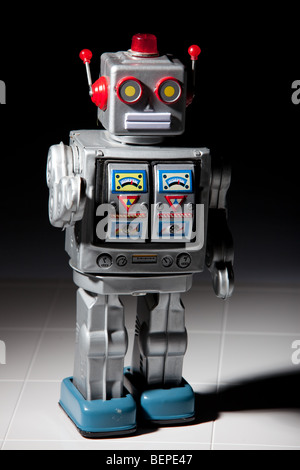 A vintage tin robot toy Stock Photo