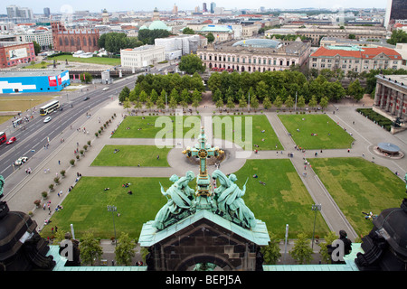 View of Lustgarten from the dome of the Cathedral, Berlin, Germany Stock Photo