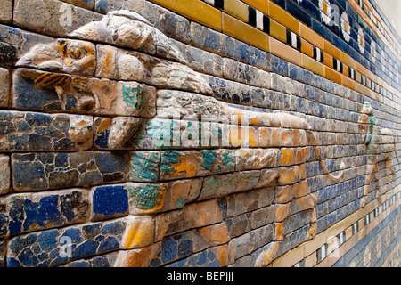 Lions from the Processional Way of Ishtar Gate, Pergamon Museum, Berlin, Germany Stock Photo