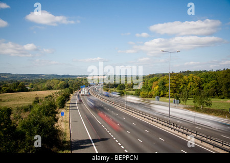 M25 Motorway Junction 7 (M23) near Godstone Surrey England Stock Photo