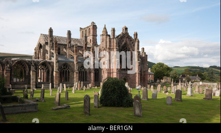 Melrose Abbey in the Scottish Borders