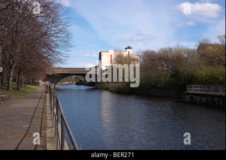 The Water of Leith river in Edinburgh city Scotland Stock Photo
