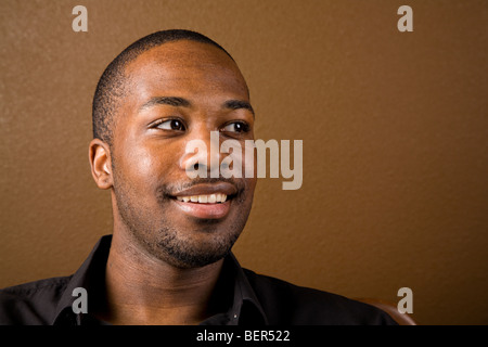 Handsome young black man Stock Photo