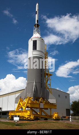 Little Joe II and BP22 spacecraft NASA Space Center Houston Texas USA Stock Photo