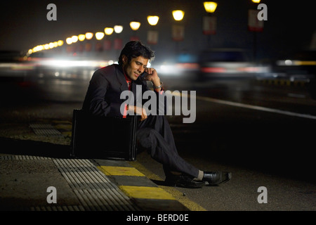 Businessman talking on the phone Stock Photo
