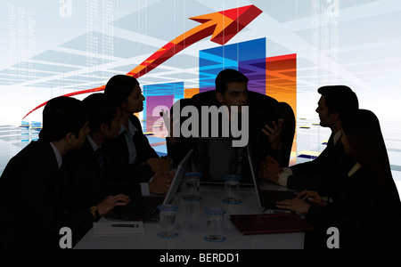 Businesspeople in a meeting Stock Photo