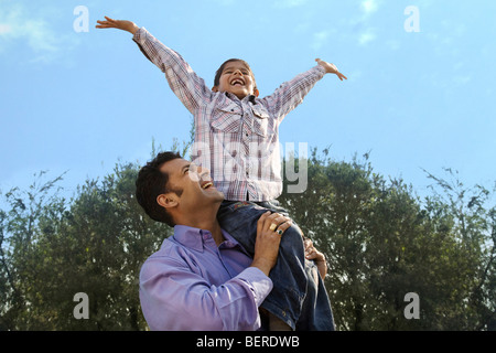 Father and son having fun Stock Photo