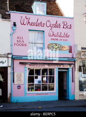 Wheelers Oyster Bar, Whitstable; a renowned eating place Stock Photo