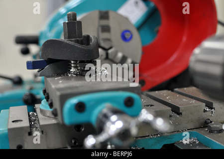 swarf and Myford super7 milling machine,The MYFORD ENGINEERING COMPANY,area, business, cnc, engineering, factory, head, heavy, Stock Photo