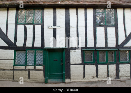 Shere Surrey. Elm Cottage is a former weavers half timbered frame house built in the 17th century. HOMER SYKES Stock Photo