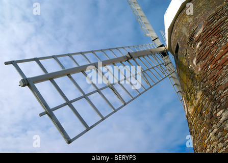 The eighteenth century Halnaker Windmill overlooking Chichester, Sussex UK on Halnaker Hill Stock Photo