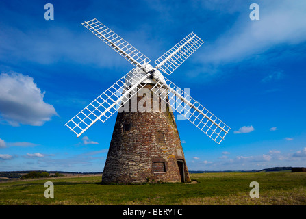 The eighteenth century Halnaker Windmill overlooking Chichester, Sussex UK on Halnaker Hill Stock Photo