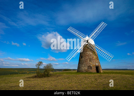 The eighteenth century Halnaker Windmill overlooking Chichester, Sussex UK on Halnaker Hill Stock Photo