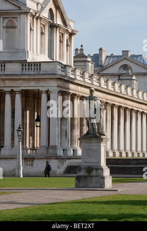 George II statue in the grounds of Greenwich Hospital, London UK. Stock Photo