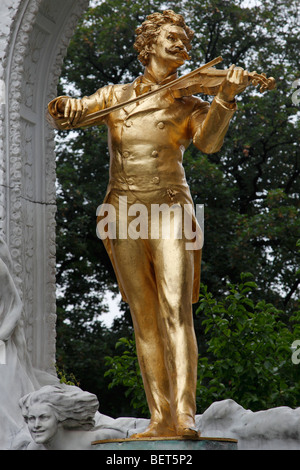 Austria, Vienna, Johann Strauss Monument Stock Photo