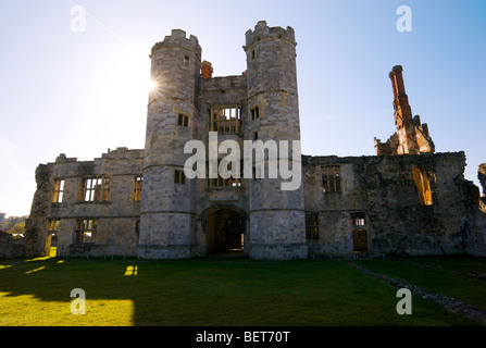 The ruins of Titchfield Abbey near Fareham in Hampshire UK. A  ruined mansion built in medieval Abbey ruins Stock Photo