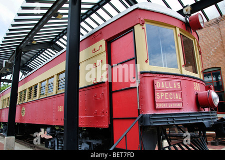 Former U.S. mail car on display in Plano, Texas, USA Stock Photo