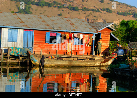 Life on The Tonla Sap Lake, between Battambang and Siem Reap. Cambodia ...