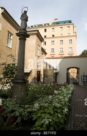 Picturesque courtyard of Church Of Our Lady Of Snows. Krakow. Poland. Stock Photo