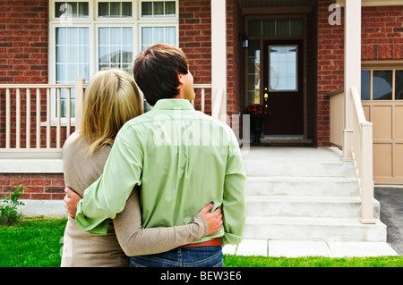 Young happy couple shopping for new home Stock Photo