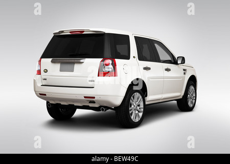 2010 Land Rover LR2 HSE in White - Rear angle view Stock Photo