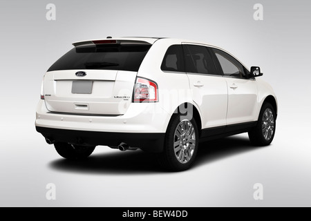 2010 Ford Edge Limited in White - Rear angle view Stock Photo