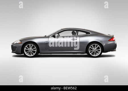 2010 Jaguar XK R in Gray - Drivers Side Profile Stock Photo