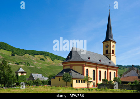 Exterior view of the Trittenheim parish church, Germany Stock Photo