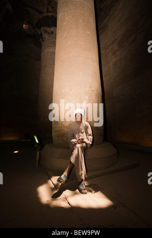 Impressions of Horus Temple at Edfu, Edfu, Egypt Stock Photo