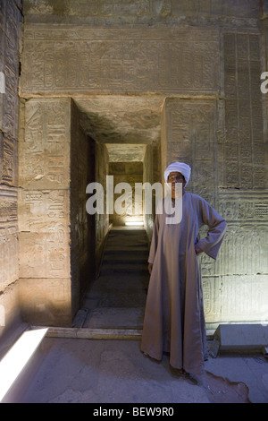 Impressions of Horus Temple at Edfu, Edfu, Egypt Stock Photo