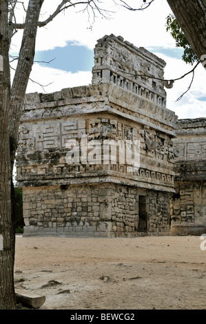 La Iglesia (church) in the Las Monjas complex at the Maya ruin site of Chichen Itza, Yucatan, Mexico Stock Photo