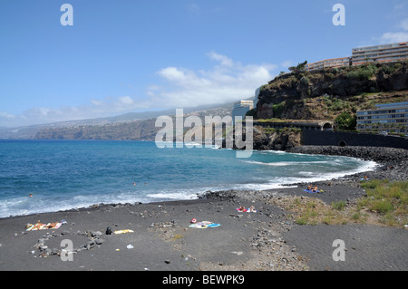 Puerto de la Cruz beach. Canary Island Tenerife, Spain Stock Photo